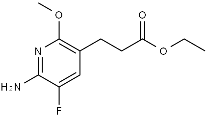 3-Pyridinepropanoic acid, 6-amino-5-fluoro-2-methoxy-, ethyl ester Struktur