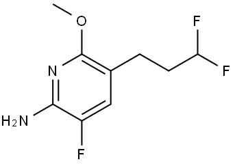 2-Pyridinamine, 5-(3,3-difluoropropyl)-3-fluoro-6-methoxy- Struktur