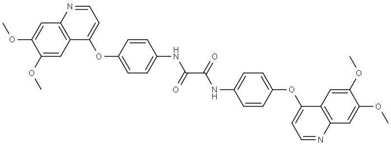 Ethanediamide, N1,N2-bis[4-[(6,7-dimethoxy-4-quinolinyl)oxy]phenyl]- Struktur