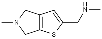 N-methyl-1-(5-methyl-5,6-dihydro-4H-thieno[2,3-c]pyrrol-2-yl)methanamine Struktur