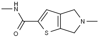 5,6-Dihydro-N,5-dimethyl-4H-thieno[2,3-c]pyrrole-2-carboxamide Struktur