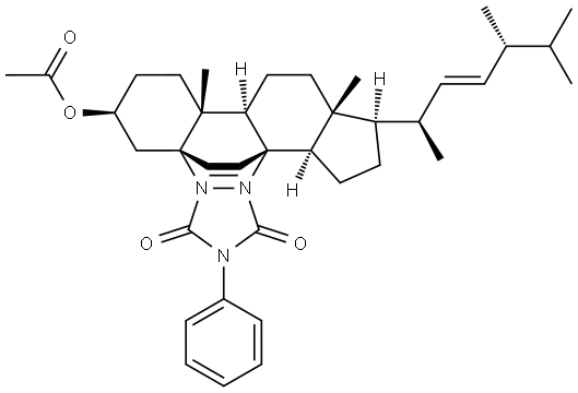 4a,13b-Etheno-1H,9H-benzo[c]cyclopenta[h][1,2,4]triazolo[1,2-a]cinnoline-1,3(2H)-dione, 6-(acetyloxy)-5,6,7,8,8a,8b,10,10a,11,12,13,13a-dodecahydro-8a,10a-dimethyl-2-phenyl-11-[(1R,2E,4R)-1,4,5-trimethyl-2-hexenyl]-, (4aS,6S,8aR,8bR,10aR,11R,13aR,13bS)-