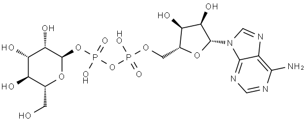 Adenosine 5'-(trihydrogen diphosphate), P'-α-D-mannopyranosyl ester Struktur