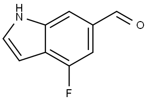 1H-Indole-6-carboxaldehyde, 4-fluoro- Struktur