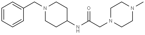 1-Piperazineacetamide, 4-methyl-N-[1-(phenylmethyl)-4-piperidinyl]- Struktur