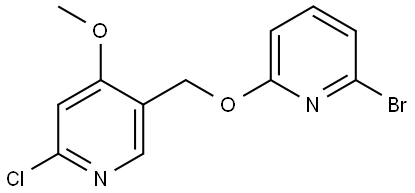 5-(((6-bromopyridin-2-yl)oxy)methyl)-2-chloro-4-methoxypyridine Struktur