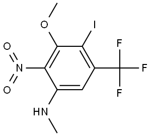 Benzenamine, 4-iodo-3-methoxy-N-methyl-2-nitro-5-(trifluoromethyl)- Struktur