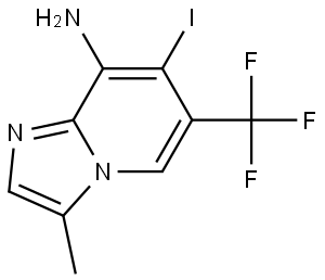 Imidazo[1,2-a]pyridin-8-amine, 7-iodo-3-methyl-6-(trifluoromethyl)- Struktur