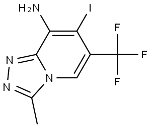 1,2,4-Triazolo[4,3-a]pyridin-8-amine, 7-iodo-3-methyl-6-(trifluoromethyl)- Struktur