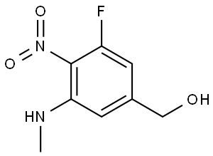 Benzenemethanol, 3-fluoro-5-(methylamino)-4-nitro- Struktur