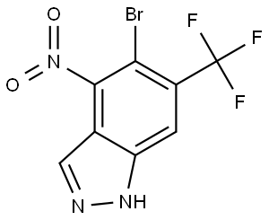 1H-Indazole, 5-bromo-4-nitro-6-(trifluoromethyl)- Struktur