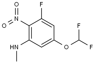 5-(Difluoromethoxy)-3-fluoro-N-methyl-2-nitroaniline Struktur