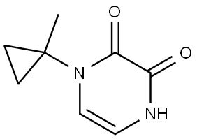 2,3-Pyrazinedione, 1,4-dihydro-1-(1-methylcyclopropyl)- Struktur