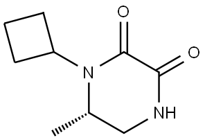 2,3-Piperazinedione, 1-cyclobutyl-6-methyl-, (6S)- Struktur