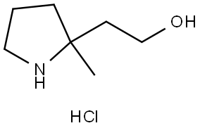 2-Pyrrolidineethanol, 2-methyl-, hydrochloride (1:1) Struktur