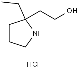 2-Pyrrolidineethanol, 2-ethyl-, hydrochloride (1:1) Struktur