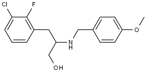 3-(3-chloro-2-fluorophenyl)-2-((4-methoxybenzyl)amino)propan-1-ol Struktur