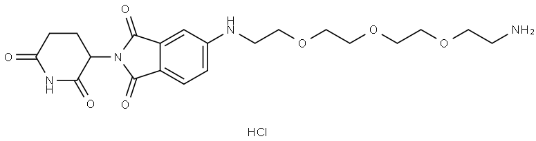 Thalidomide-5-NH-PEG3-NH2 hydrochloride Struktur