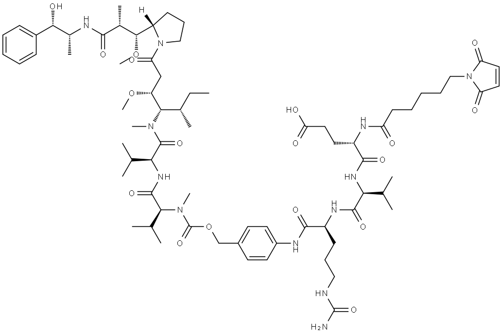 MC-EVCit-PAB-MMAE Struktur