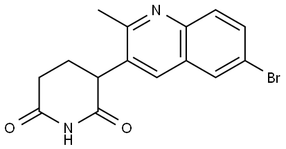 3-(6-溴-2-甲基喹啉-3-基)哌啶-2,6-二酮, 2875496-89-0, 結(jié)構(gòu)式