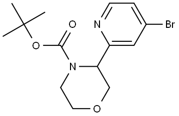 tert-butyl 3-(4-bromopyridin-2-yl)morpholine-4-carboxylate Struktur