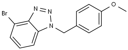 1H-Benzotriazole, 4-bromo-1-[(4-methoxyphenyl)methyl]- Struktur