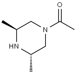 Ethanone, 1-[(3S,5S)-3,5-dimethyl-1-piperazinyl]- Struktur