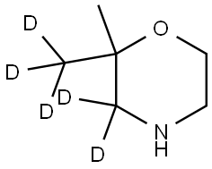 2-methyl-2-(methyl-d3)morpholine-3,3-d2 Struktur