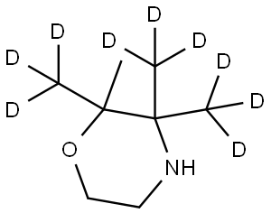 2-methyl-2,3,3-tris(methyl-d3)morpholine Struktur