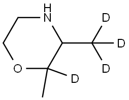 2-methyl-3-(methyl-d3)morpholine-2-d Struktur