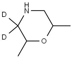 2,6-dimethylmorpholine-3,3-d2 Struktur