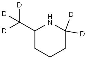 2-(methyl-d3)piperidine-6,6-d2 Struktur