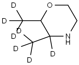 2,3-bis(methyl-d3)morpholine-3-d Struktur