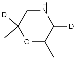 2,6-dimethylmorpholine-2,5-d2 Struktur