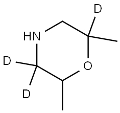 2,6-dimethylmorpholine-2,5,5-d3 Struktur