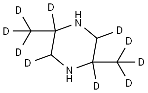 2,5-bis(methyl-d3)piperazine-2,3,5,6-d4 Struktur