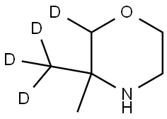 3-methyl-3-(methyl-d3)morpholine-2-d Struktur