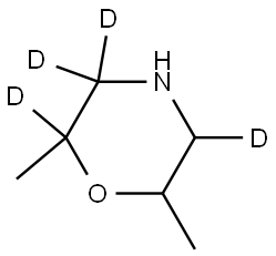 2,6-dimethylmorpholine-2,3,3,5-d4 Struktur