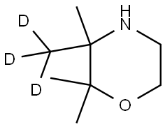 2,2,3-trimethyl-3-(methyl-d3)morpholine Struktur