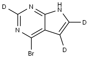 4-bromo-7H-pyrrolo[2,3-d]pyrimidine-2,5,6-d3 Struktur