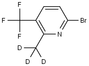 6-bromo-2-(methyl-d3)-3-(trifluoromethyl)pyridine Struktur