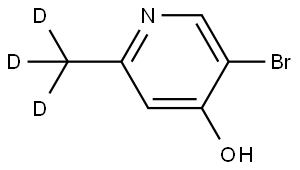 5-bromo-2-(methyl-d3)pyridin-4-ol Struktur