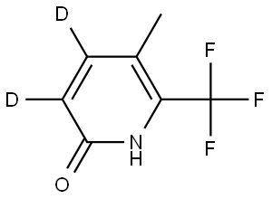 5-methyl-6-(trifluoromethyl)pyridin-3,4-d2-2-ol Struktur