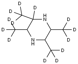 2,3,5,6-tetrakis(methyl-d3)piperazine-d Struktur