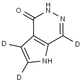 1H-pyrrolo[2,3-d]pyridazin-2,3,7-d3-4-ol Struktur