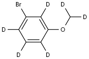 1-bromo-3-(methoxy-d2)benzene-2,4,5,6-d4 Struktur