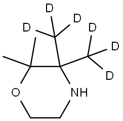 2,2-dimethyl-3,3-bis(methyl-d3)morpholine Struktur