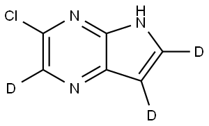 3-chloro-5H-pyrrolo[2,3-b]pyrazine-2,6,7-d3 Struktur