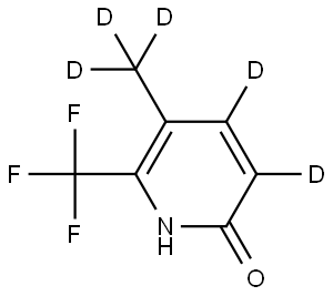 5-(methyl-d3)-6-(trifluoromethyl)pyridin-3,4-d2-2-ol Struktur