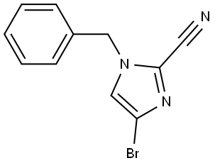 1-benzyl-4-bromo-1H-imidazole-2-carbonitrile Struktur